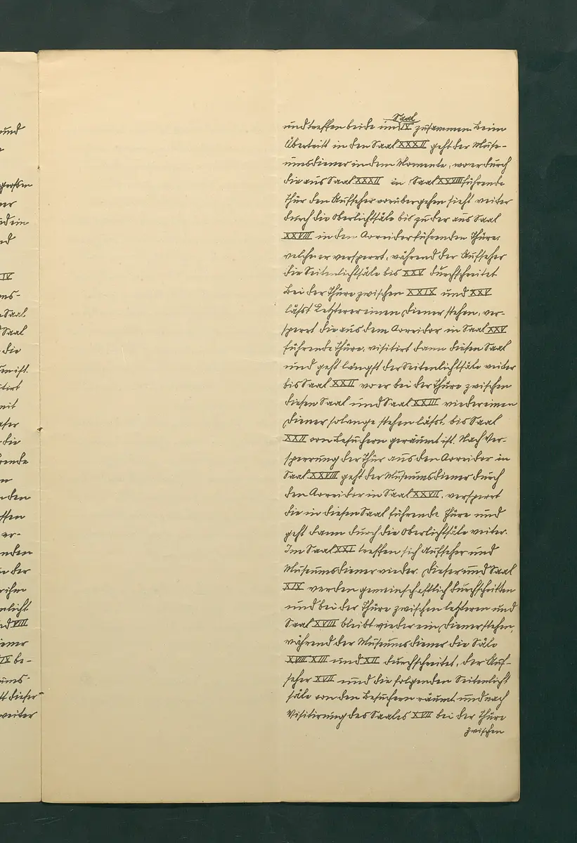 handschriftliche Dienstordnung für Museumsaufseher