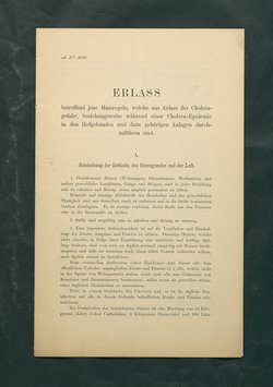 Maßregeln betreffend Cholera