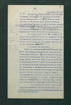 Entwurf einer Feuerlöschordnung für das Kunsthistorische Museum, 1926