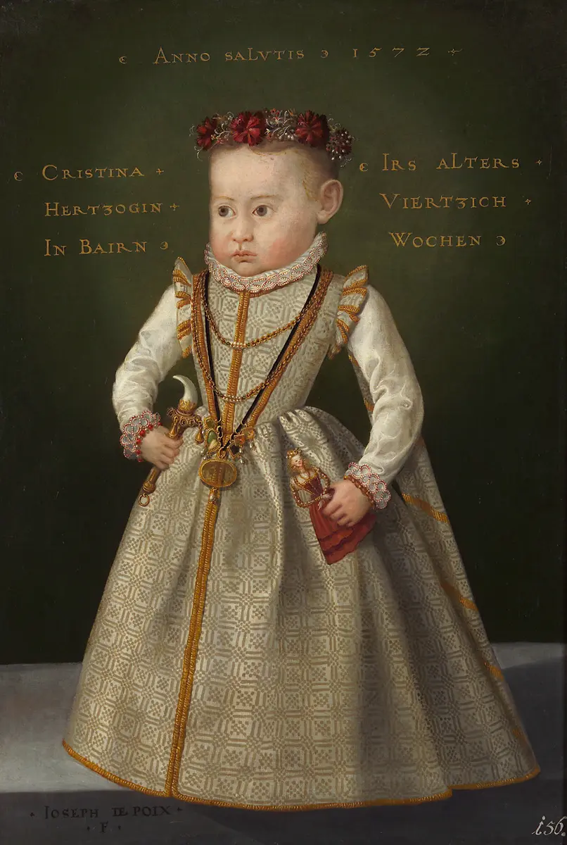 Christine, Herzogin von Bayern, 1572 (40 Wochen alt)