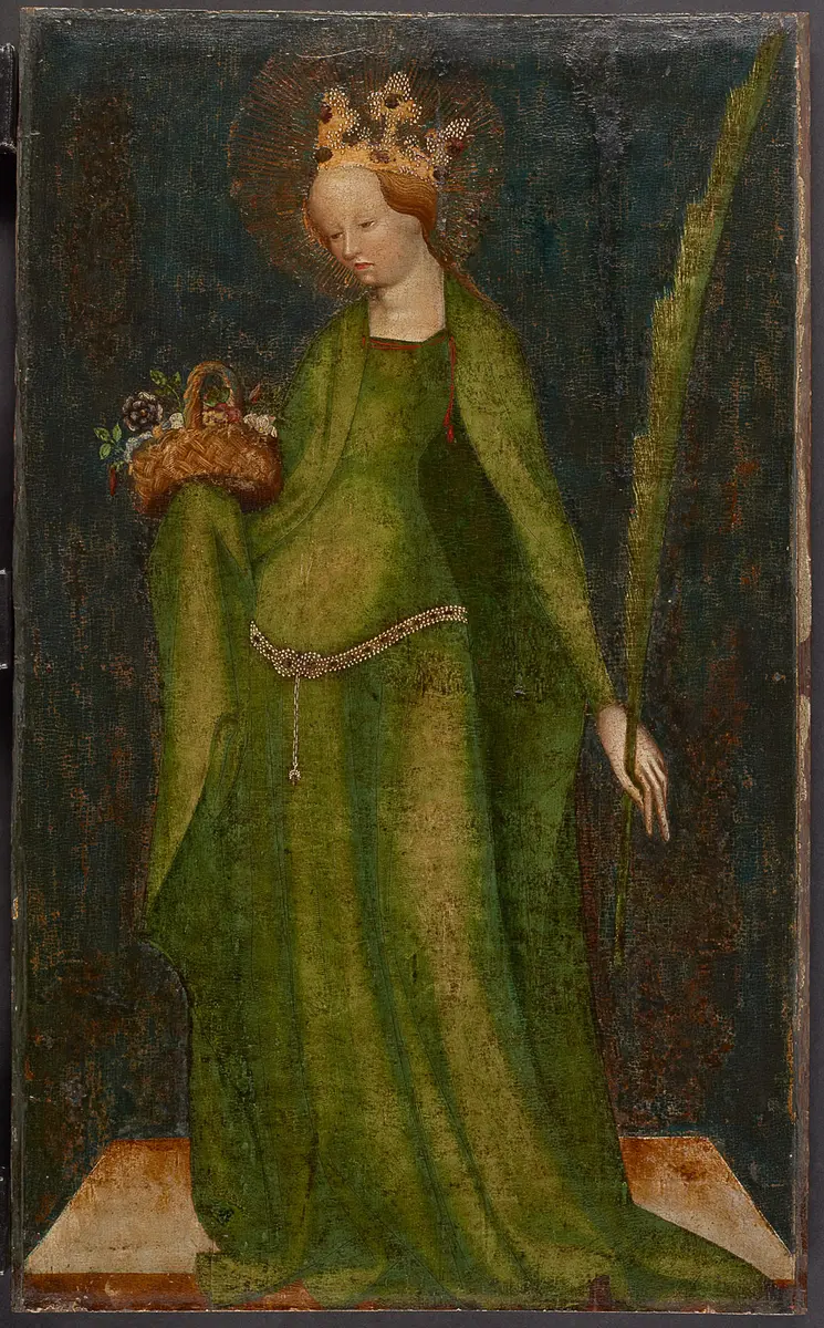 Verkündigung an Maria, Rückseite: hl. Dorothea