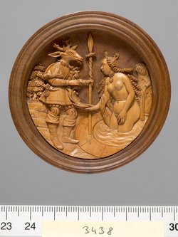 Diana und Aktaeon; Spielstein für das Brettspiel für den "Langen Puff"