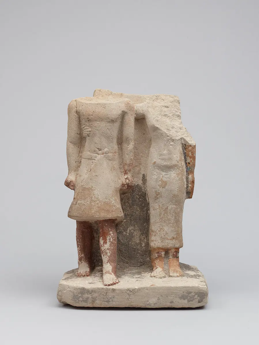 Kopflose Zweiergruppe des Schepses-ptah und seiner Frau Ni-si-redi