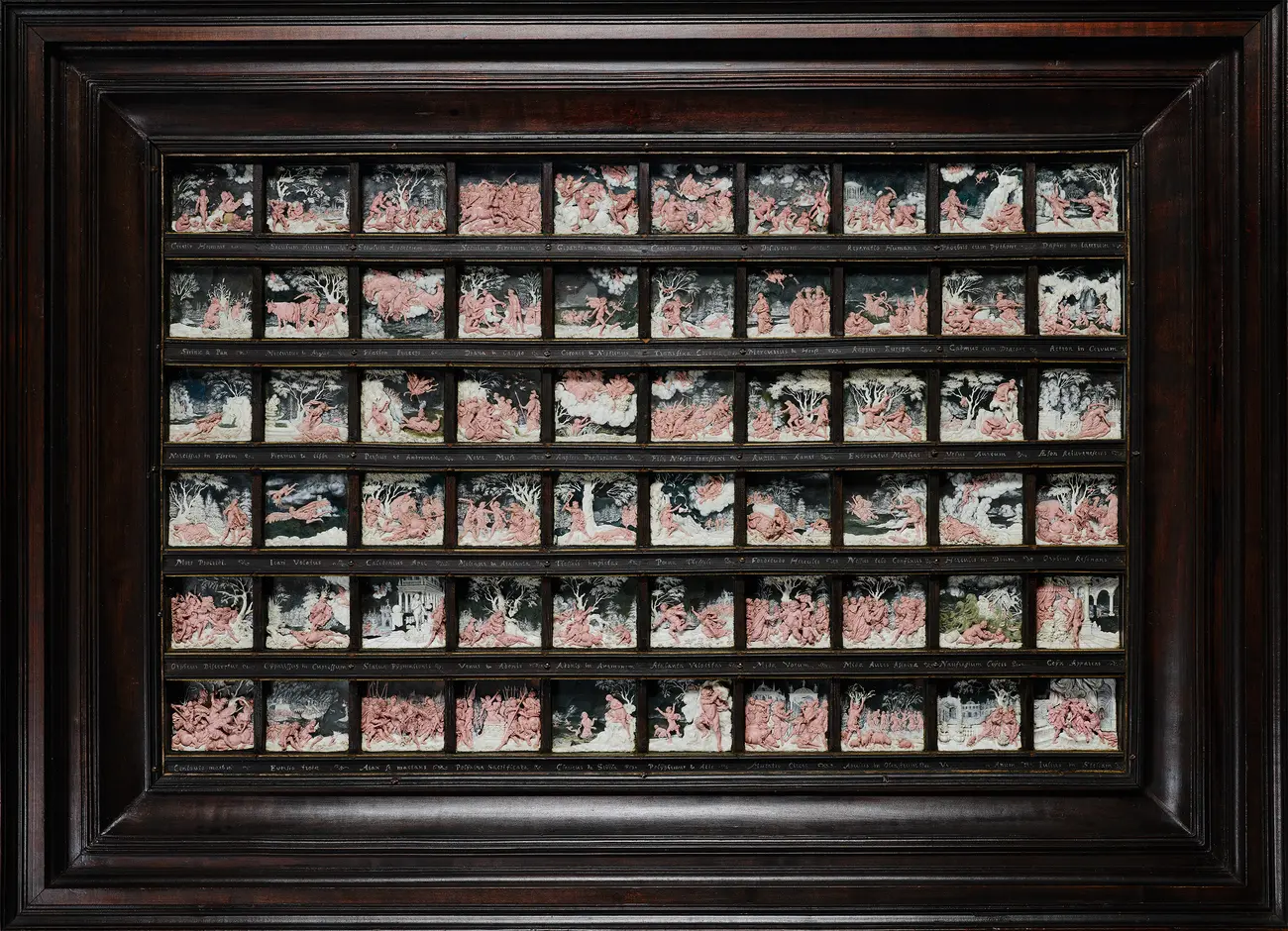 Tafel mit 60 Szenen aus den Metamorphosen des Ovid