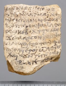 Ostrakon mit Brief in koptischer Sprache