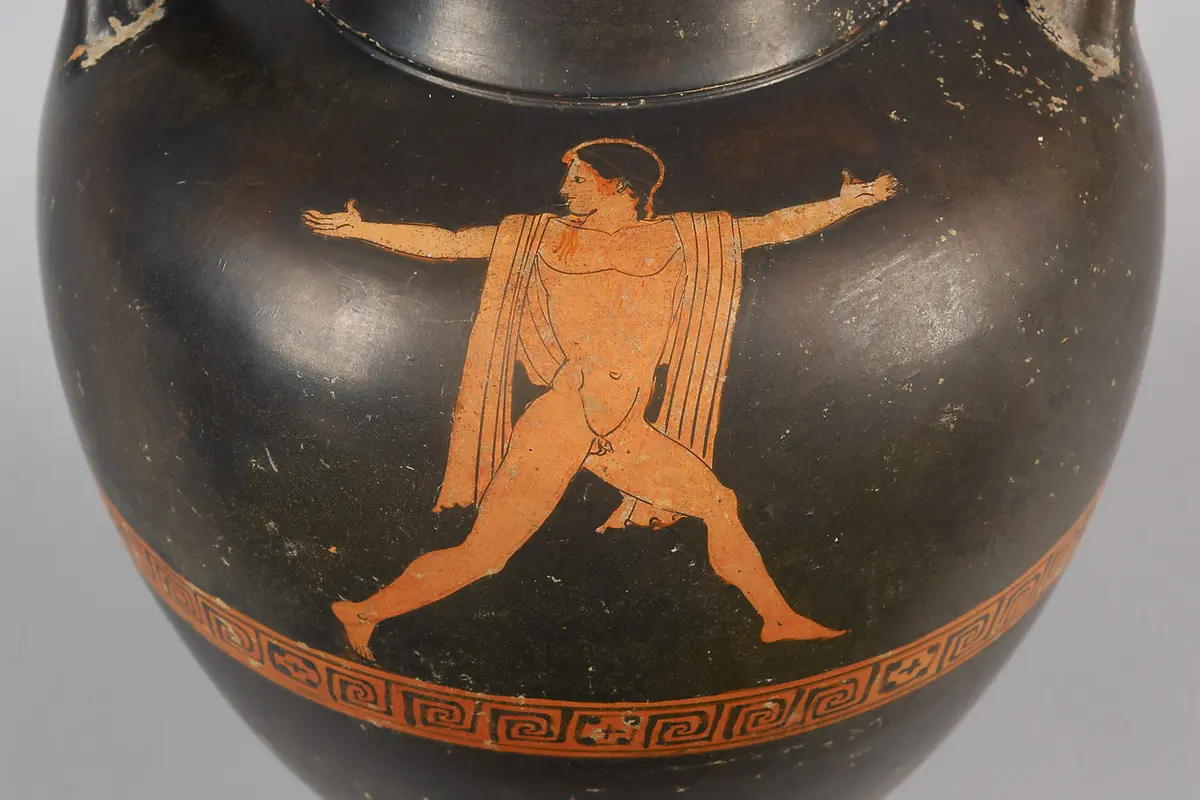 Zeus verfolgt Ganymedes (A), Fliehender Knabe (B)