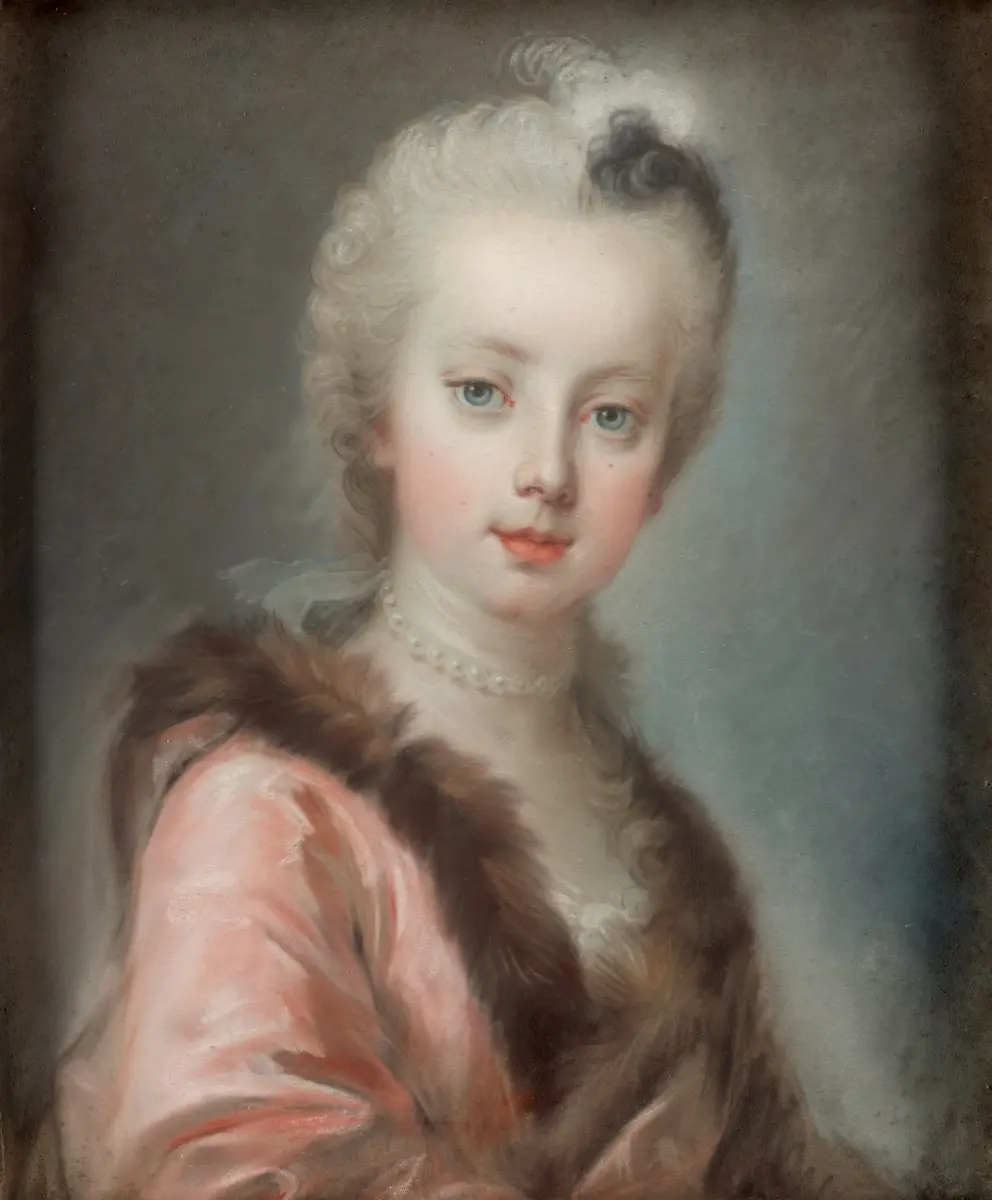 Erzherzogin Maria Elisabeth (1743-1808), Tochter von Maria Theresia, als Kind in rosa Kleid