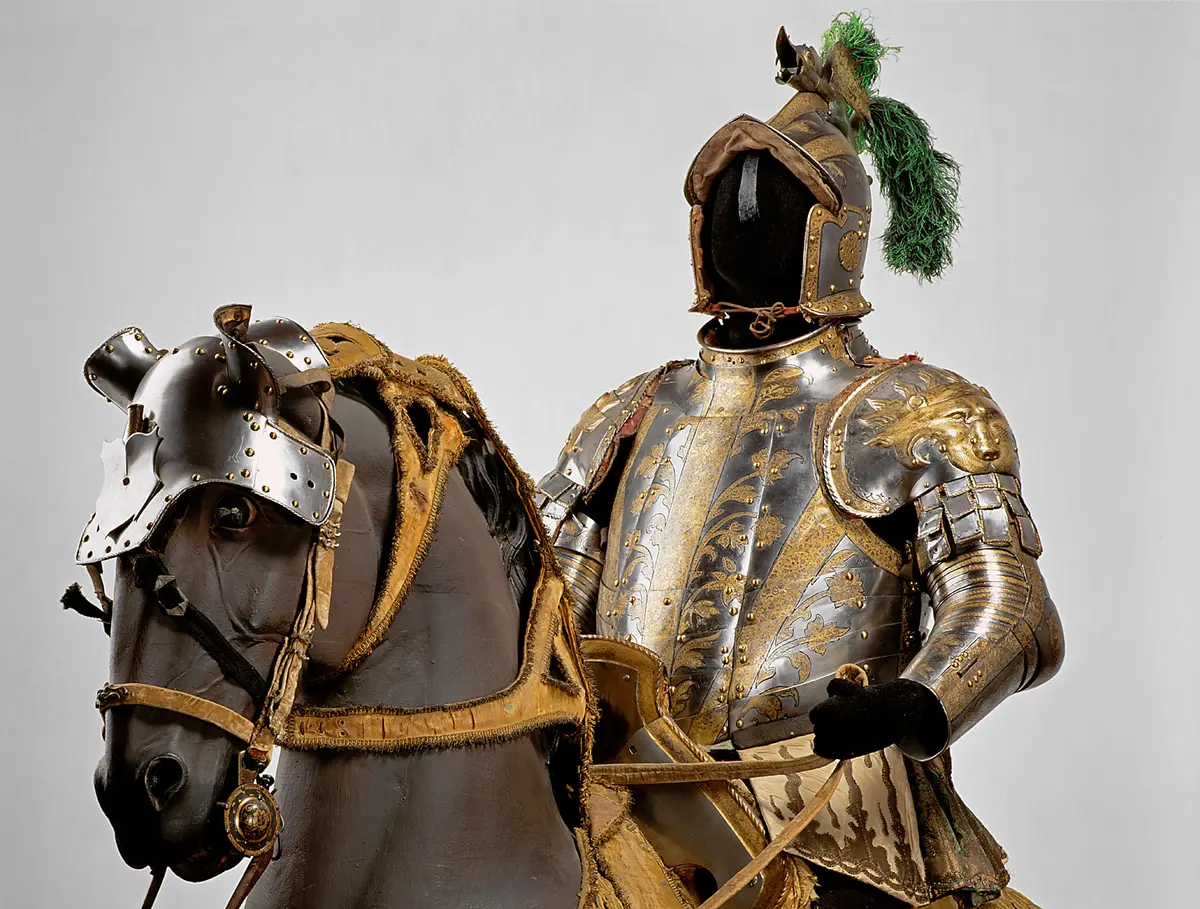 Halber Prunkharnisch mit Harnischröckchen, sog. Hochzeitsharnisch, Erzherzog Ferdinand von Tirol (1529-1595)