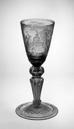 Pokal mit Venus in der Schmiede des Vulkan