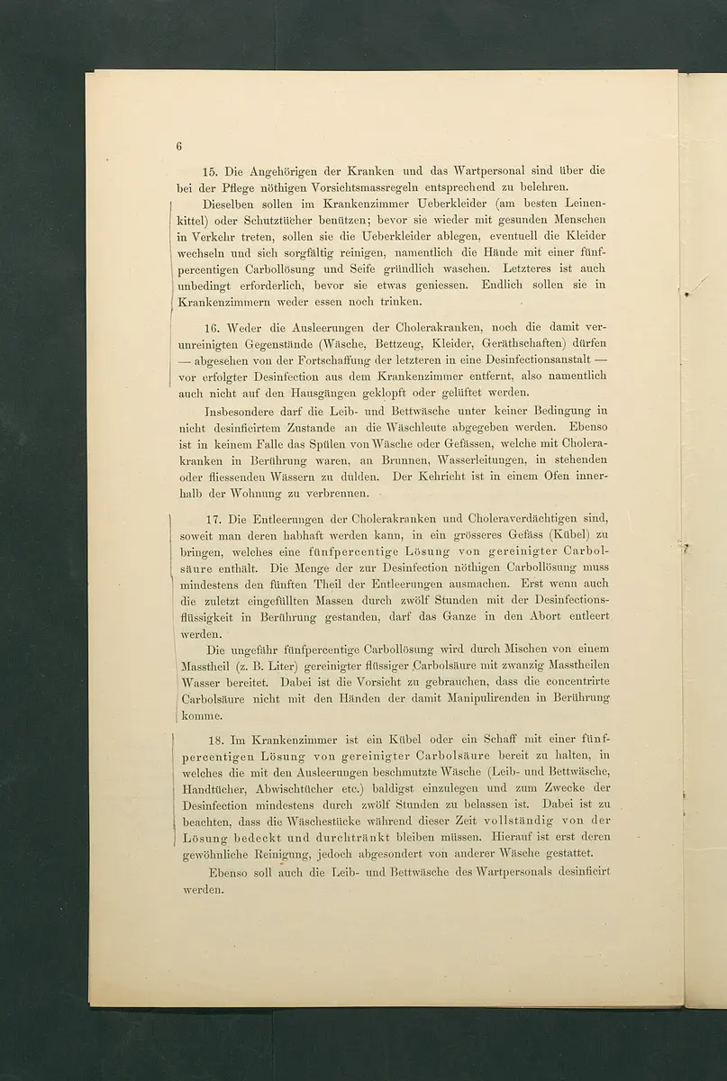 Maßregeln betreffend Cholera