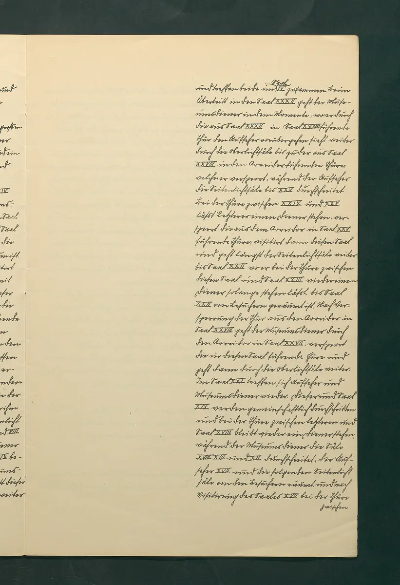 handschriftliche Dienstordnung für Museumsaufseher