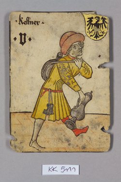 Spielkarte, Heiliges Römisches Reich, Kellner (Fünf), aus dem sog. Hofämterspiel