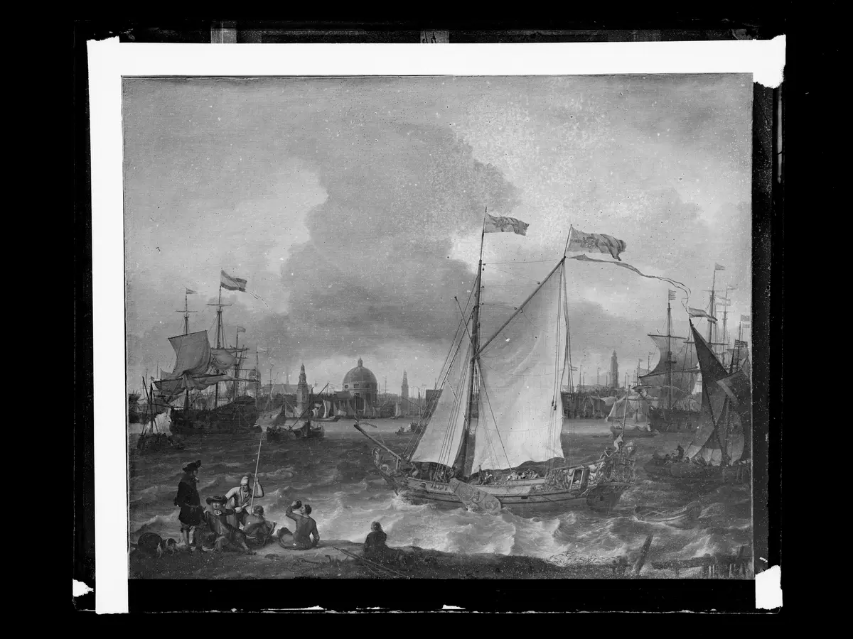 Die schwedische Jacht “Lejonet” auf dem Ij vor Amsterdam