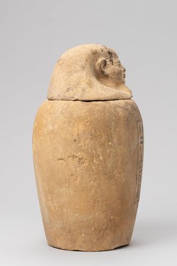 Kanope des Wah-ib-re mit Deckel in Form eines Menschenkopfes