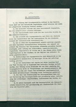 Dienstordnung für Bergungsstellen mit Nachtrag
