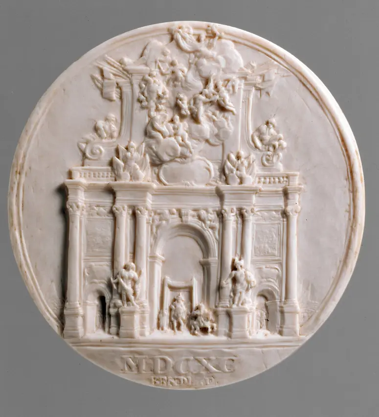 Medaillon mit Triumphbogen für König Joseph I.