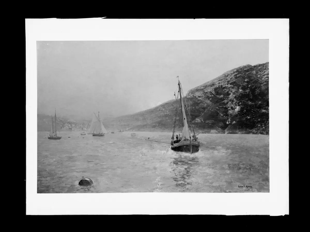 Fischerboote in der Bucht vor Triest