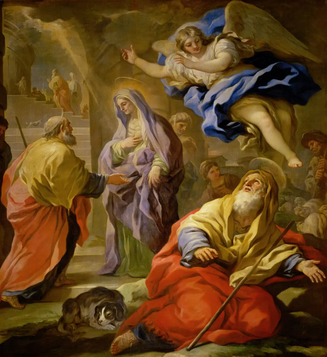 Verheißung an Joachim und Begegnung von Joachim und Anna an der Goldenen Pforte