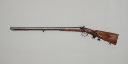 Doppelschrotflinte mit 2 Läufen, Perkussionsgewehr