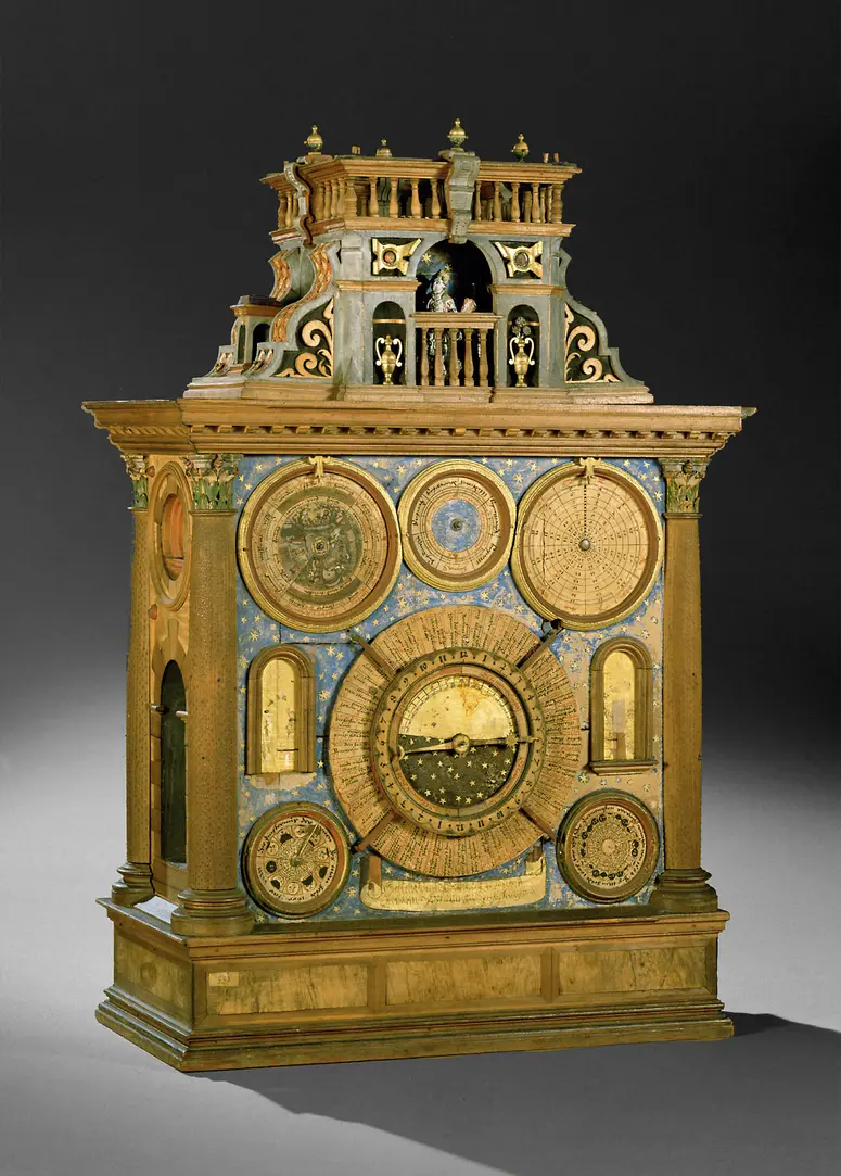 Clock with Wooden Case