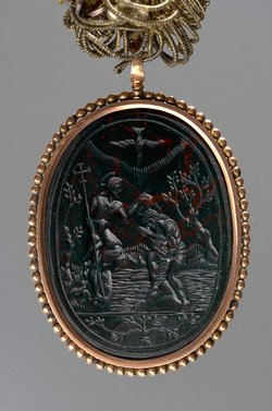 Rosenkranz mit Taufe Christi und Gottesmutter Maria mit Kind