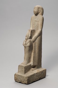 Schreitender Mann mit Osirisfigur