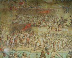 Kriegszug Kaiser Karls V. gegen Tunis (1535): Feldschlacht auf dem Marsch nach Tunis.