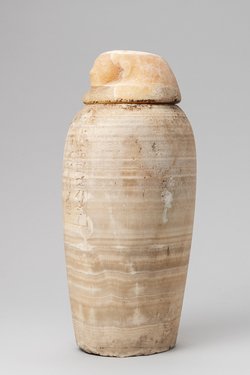 Kanope des Djed-ju-ef-anch mit Deckel in Form eines Menschenkopfes