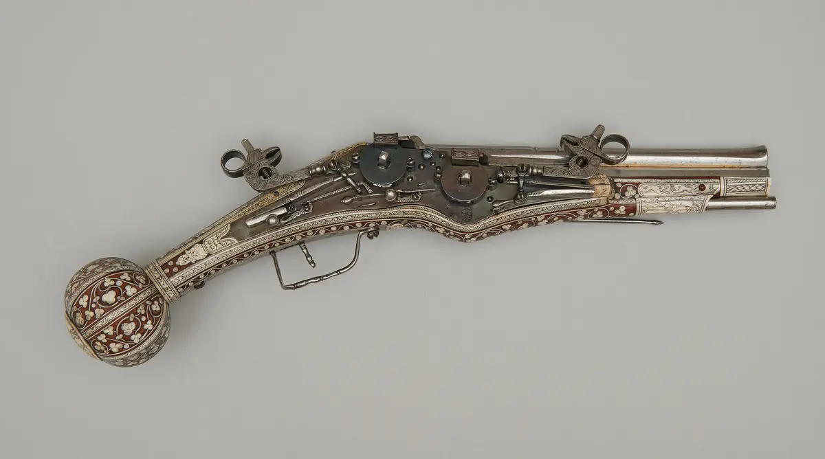 Doppelpistole mit zwei Radschlössern (Faustrohr)