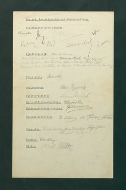 Anordnung an das Personal betreffend Passierscheinausgabe