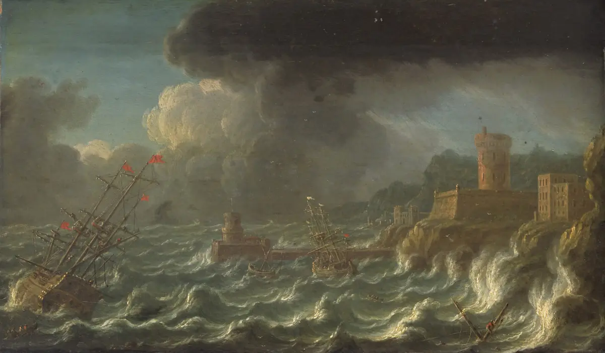 Seesturm vor der Küste