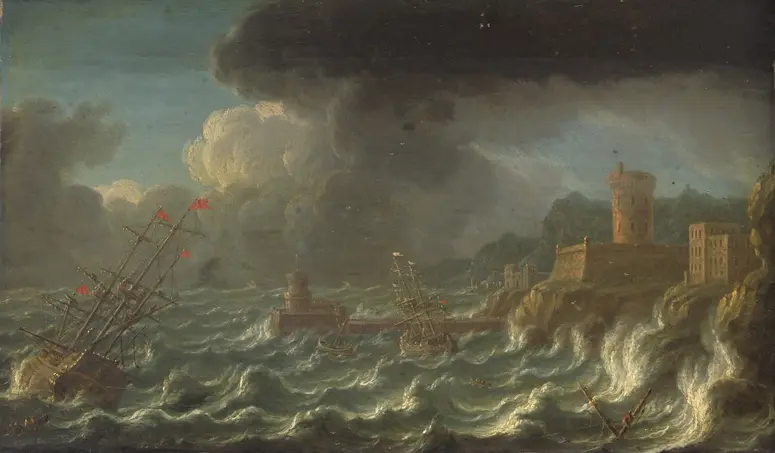 Seesturm vor der Küste