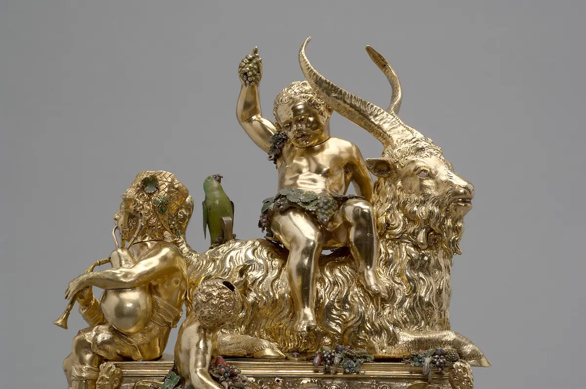 Automat mit Triumph des Bacchus