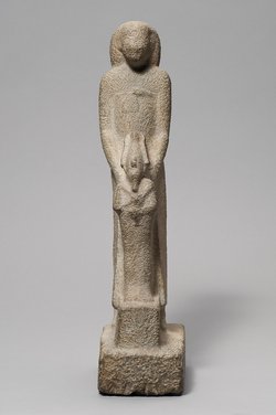 Schreitender Mann mit Osirisfigur