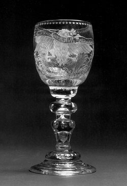 Römerpokal mit Monogramm für Fürst Günther I. zu Schwarzburg-Sondershausen