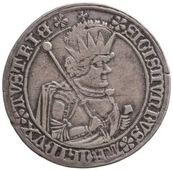 Ehg. Sigismund, Guldiner, geharnischtes Brustbild, Turnierreiter