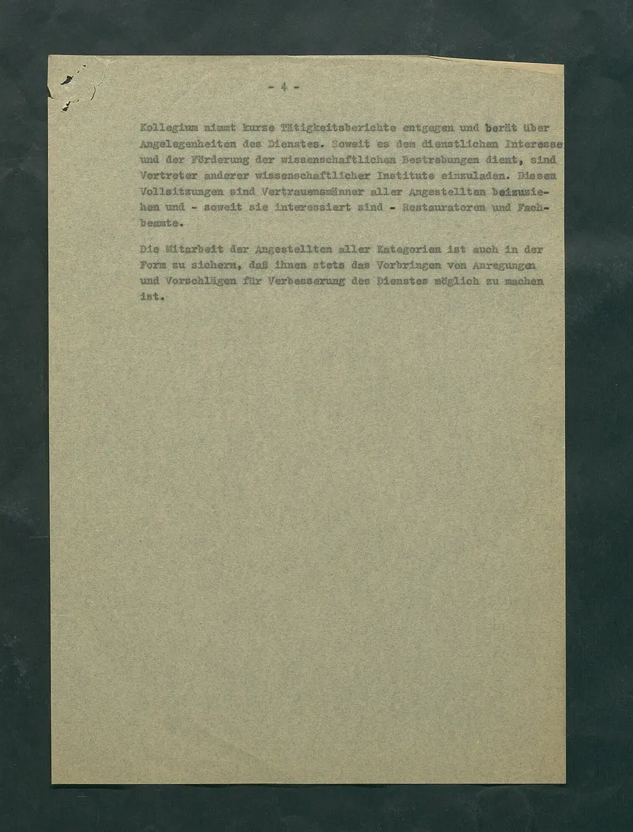 Dienstvorschriften für das Kunsthistorische Museum