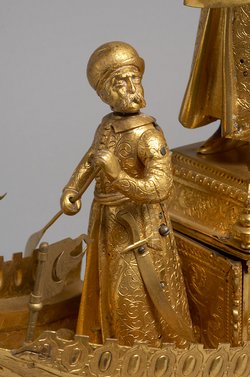 Figurenuhr mit türkischer Barke, Automat, Türkenautomat
