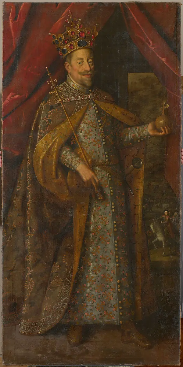 Kaiser Matthias (1557-1619) als König von Böhmen, in ganzer Figur