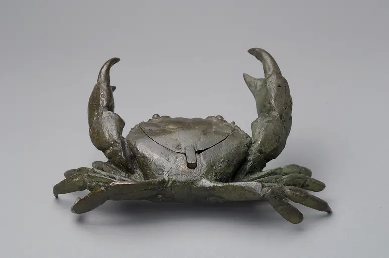 Statuette, Kleinbronze, Bronze, Taschenkrebs