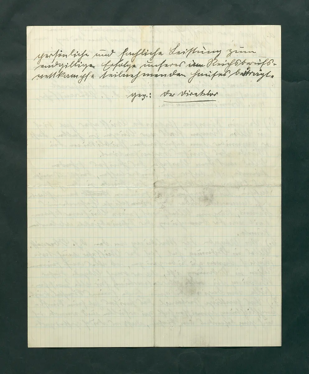 handschriftlicher Entwurf einer Hausordnung