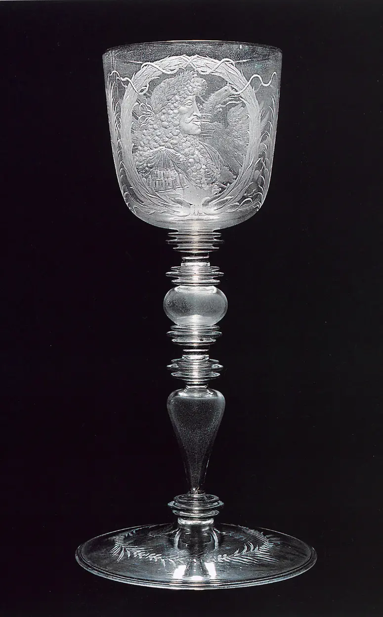 Pokal mit Portrait Kaiser Leopold I. und Doppeladler
