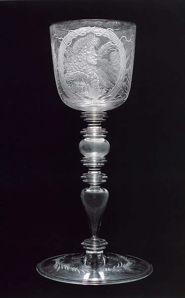 Pokal mit Portrait Kaiser Leopold I. und Doppeladler