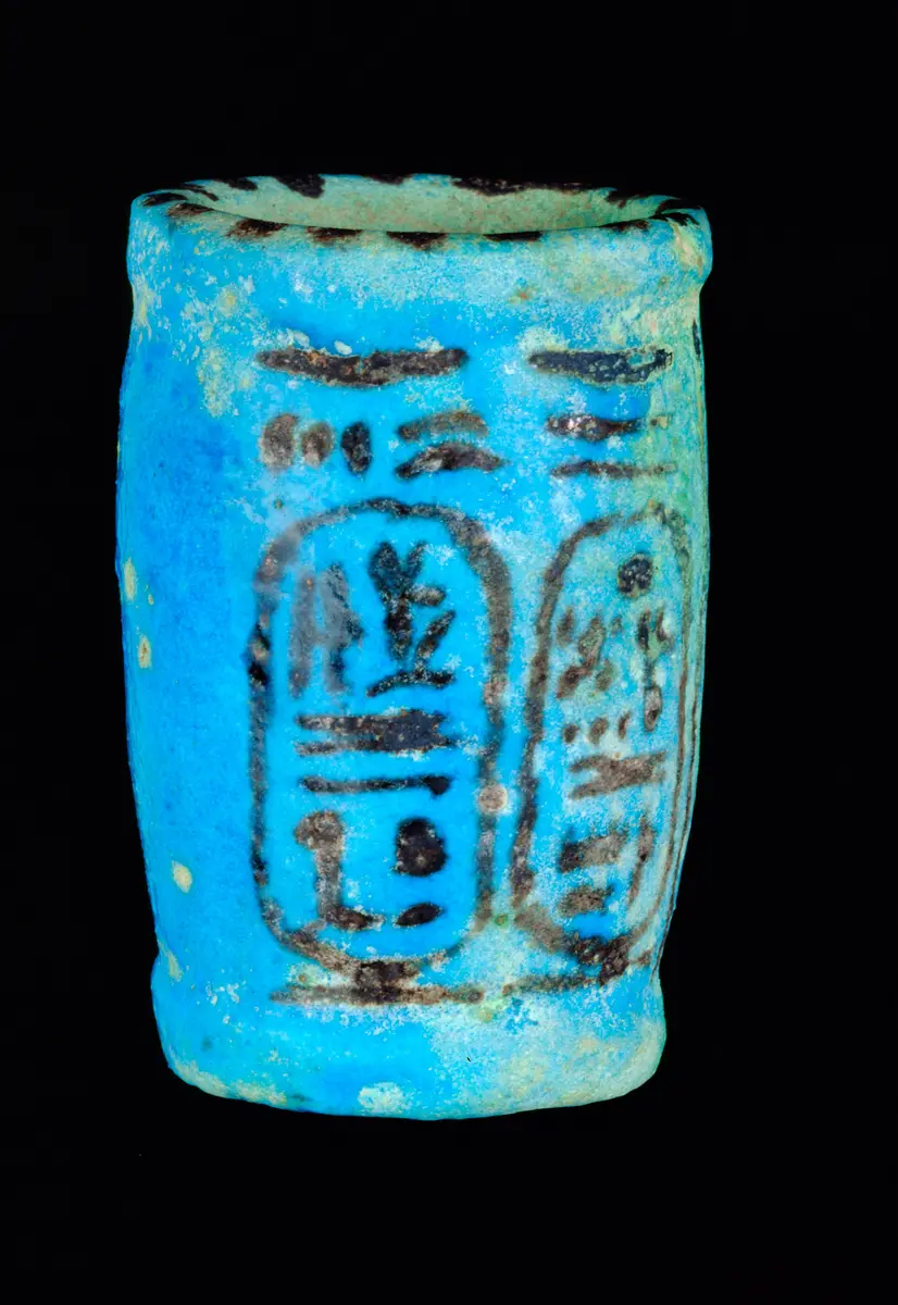 Barrel-shaped model vessel with the name of Sety II