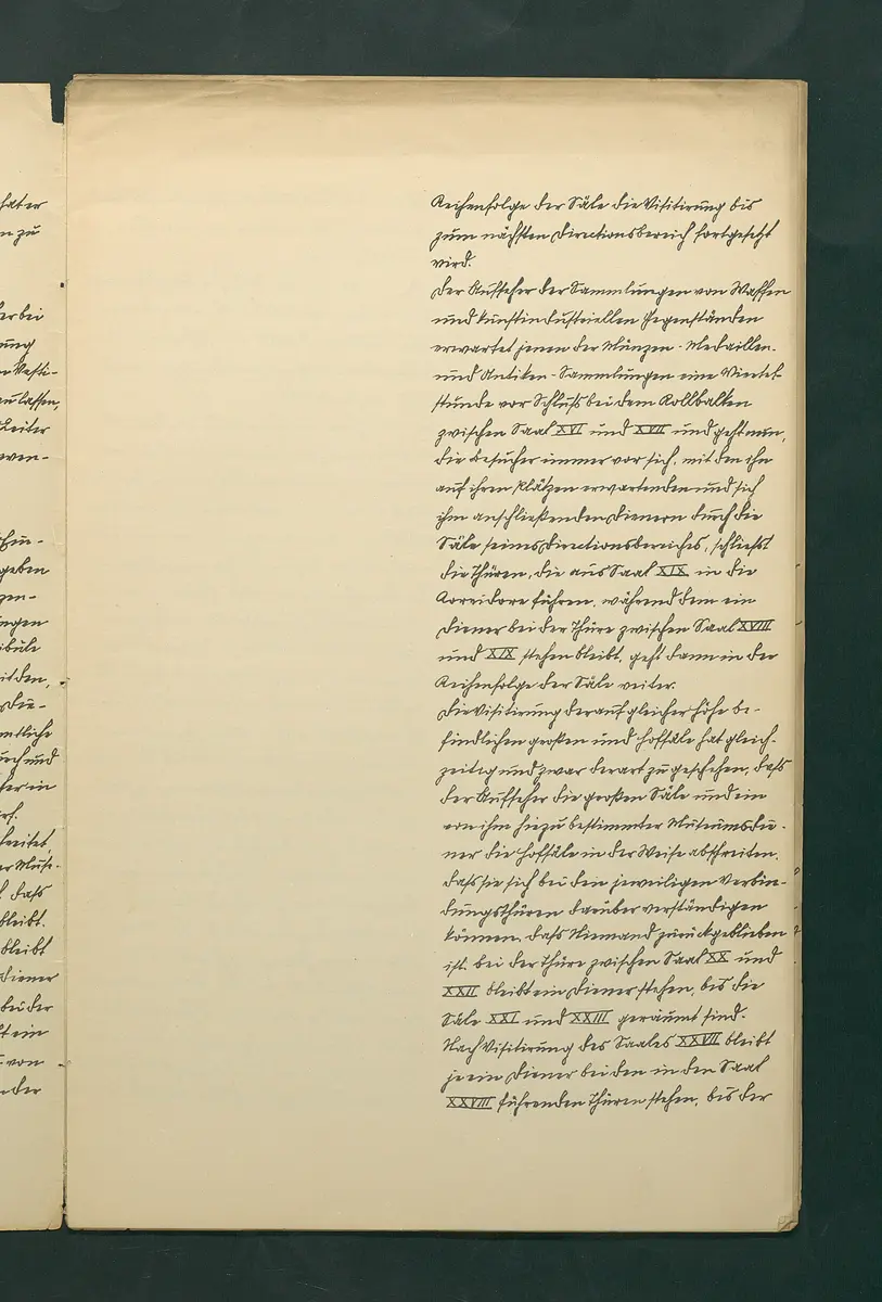 handschriftliche Dienstordnung für Museumsaufseher