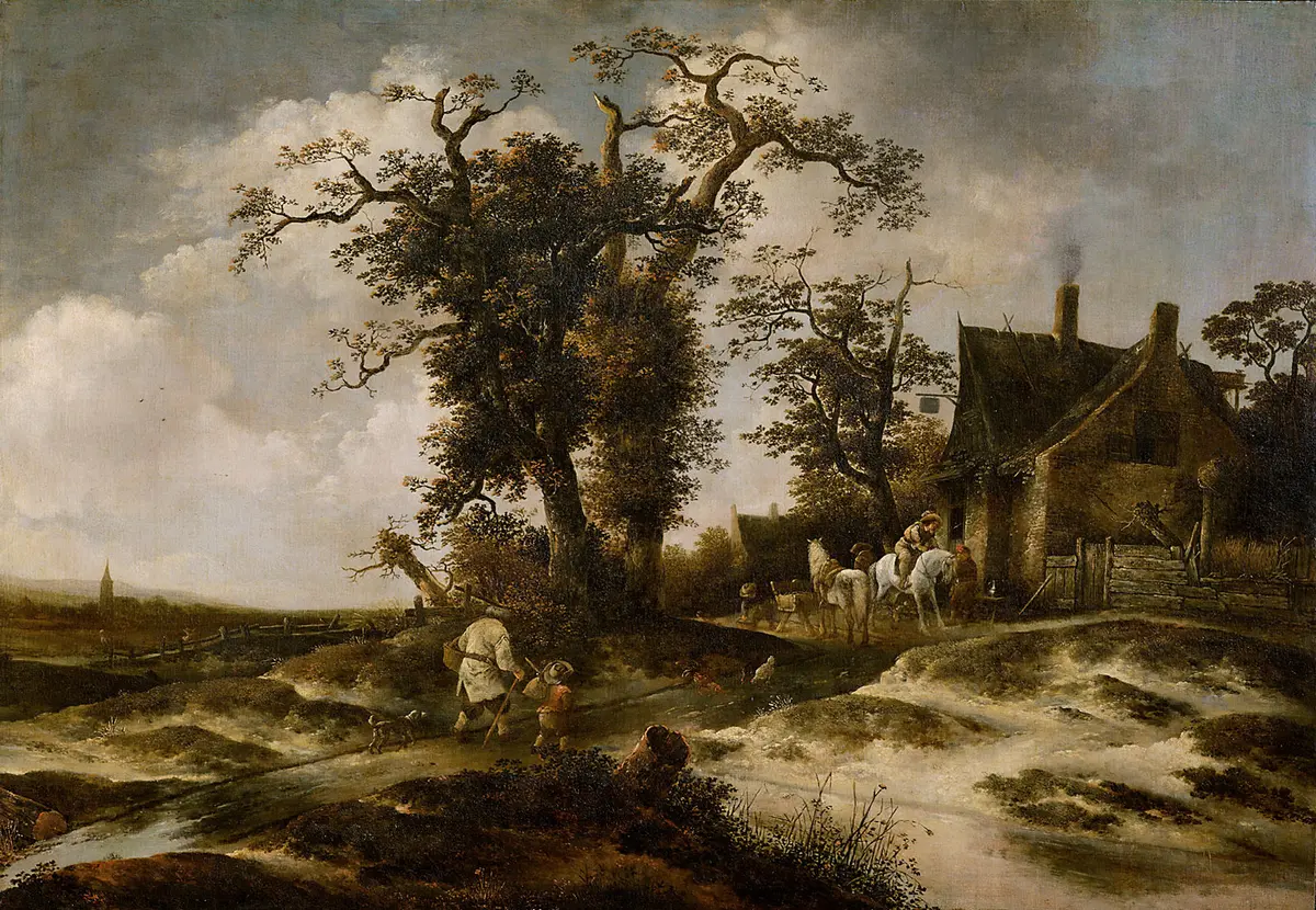 Vor dem Gasthaus am Dünenrand