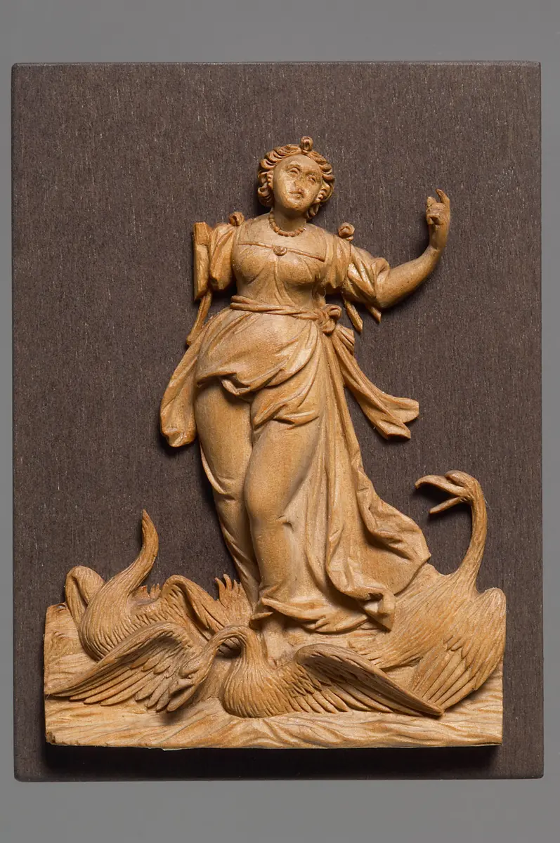 Fries mit den allegorischen Figuren der Musen und Tugenden