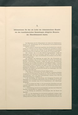 Bestimmungen für den Dienstbetrieb in den kunsthistorischen Sammlungen des Allerhöchsten Kaiserhauses