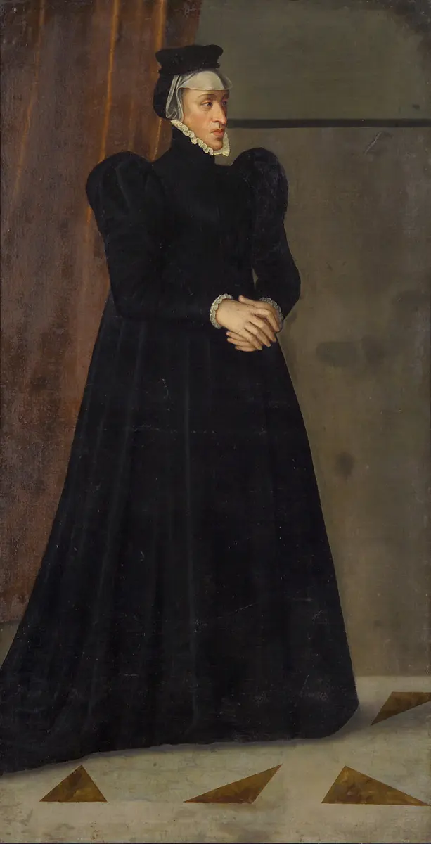 Erzherzogin Magdalena (1532-1590) in geistlichem Gewand in ganzer Figur