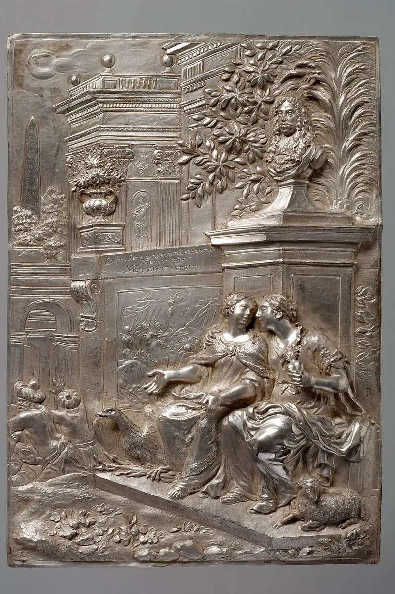 Allegorie auf Kaiser Leopold I. mit der Majestas und Amor